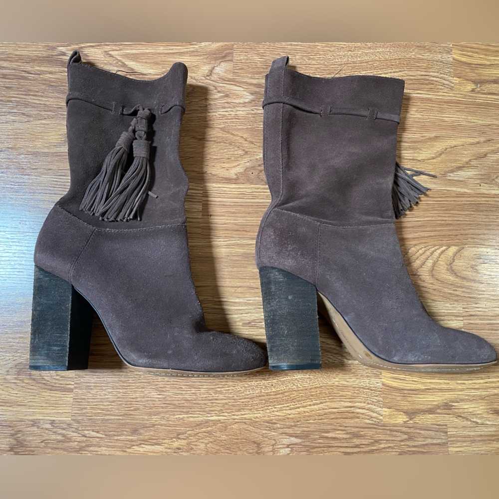 Vince Camuto Fermel Slouch Tassel Suede Leather boot size 9.5